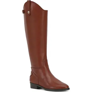 Photo of INC Womens Aleah Leather Tall Knee-High Boots cognac 7.5 Medium (B,M) NEW