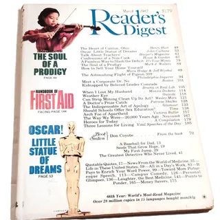Photo of Reader's Digest Magazine March 1987 The Soul of a Prodigy Vintage Back Issue