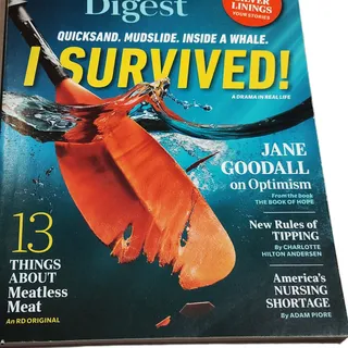 Photo of Reader's Digest March/April 2022 I Survived! Jane Goodall Optimism Magazine