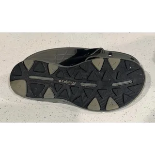 Photo of Columbia Mens Sandals Size 9 Black Gray Omni Grip Sport Flip Flops Outdoor
