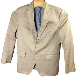Photo of Banana Republic Cotton Linen Blazer 44R Beige Sport Jacket Coat Tailored Fit