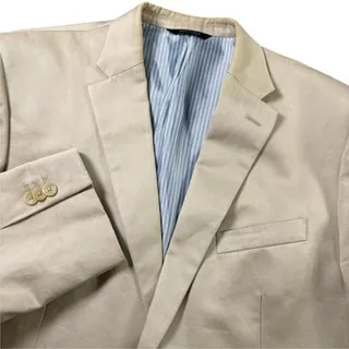 Photo of Banana Republic Cotton Linen Blazer 44R Beige Sport Jacket Coat Tailored Fit