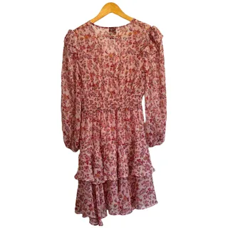 Photo of Taylor 2 Romantic Smocked Mini Dress Pink Tiered