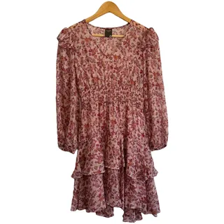 Photo of Taylor 2 Romantic Smocked Mini Dress Pink Tiered