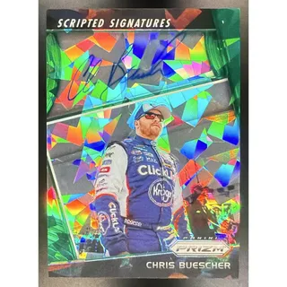 Photo of 2018 Panini Prizm Chris Buescher #SS-BU Scripted Signatures Green 97/99 Auto