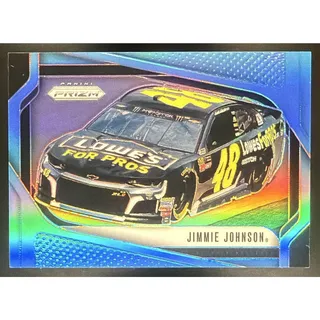 Photo of 2025 Panini Prizm NASCAR Jimmie Johnson #113 Rides Carolina Blue Prizms /49