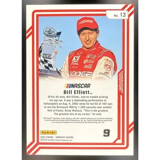 Photo of 2024 Panini Donruss Bill Elliott #13 Dominators Red Xplosion 15/99