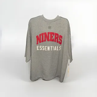 Photo of Copied - Fear of God Essentials x NFL SF 49ers 3/4 Football Tee Concrete Heather M NWT
