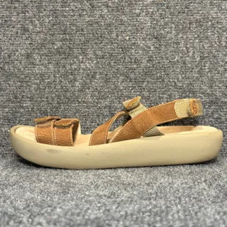 Photo of Wolky Tan Leather Hook Loop Strap Comfort Walking Sandals Womens Size 8 EU 39 