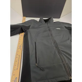 Photo of The North Face Apex Bionic Jacket Men's L Gray Black Softshell Fleece Lined