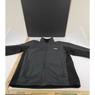 Photo of The North Face Apex Bionic Jacket Men's L Gray Black Softshell Fleece Lined