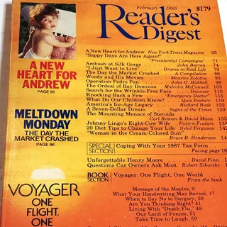 Photo of Reader's Digest Magazine February 1988 Vintage Back Issue Collectible Ads