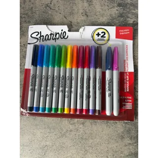 Photo of Sharpie Marker Set - 12 Assorted Ultra Fine Markers plus 2 Fine Point Markers