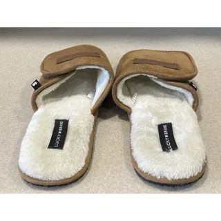 Photo of Lucky Brand Slippers Men’s Size Large 11-12 Faux Suede/Fur Indoor Lounge Wear