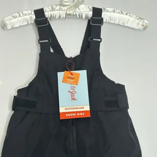 Photo of Cat & Jack Toddler 3T Black Snow Bib Overalls Insulated Ski Snow Pants NWT