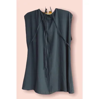Photo of Banana Republic Navy Wrap Around Blouse Size S- NWT