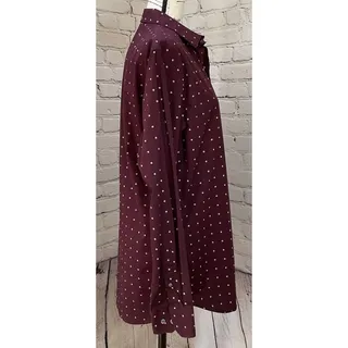 Photo of Banana Republic Men’s Standard Fit Non-Iron Burgundy Dress Shirt (Size M)