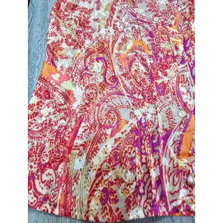 Photo of Jaclyn Smith Womens Medium Paisley Sleeveless Button Up Blouse Orange Pink