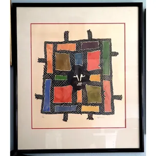Photo of Odon Guy Houdouin Patak Signed Original Etching Aquatint Art Print 3/45