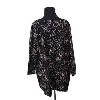 Photo of Maggie & Max Black Floral Embroidered Blouse - 5X