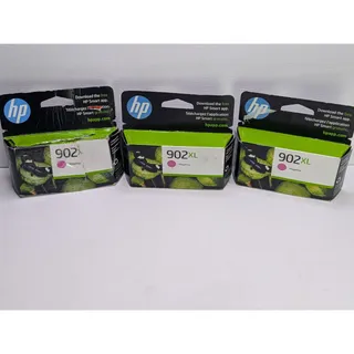 Photo of HP 902XL Magenta High Yield Ink CartridgesLot of 3 Dates 2026 2027 Damaged...