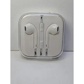 Photo of White Wired Earbuds with In-Line Volume Remote Apple Logo Storage Case New