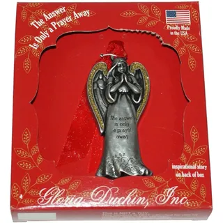 Photo of The Answer is Only a Prayer Away Angel Tree Ornament Gloria Duchin Made in USA