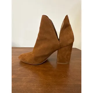 Photo of Steve Madden Rookie Brown Suede Ankle Booties Size 7.5 Block Heel Boho Chic Western