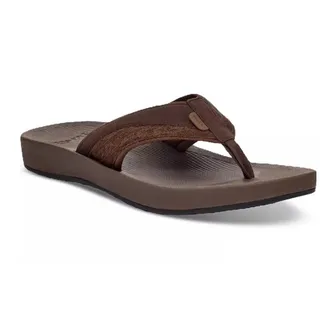 Photo of Sanuk Men’s Cosmic Seas Slip‑On Thong Sandals –Size 10M Brown – NWT