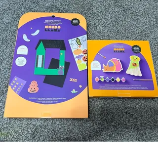 Photo of Mondo Llama Halloween Craft Kit Bundle Photo Frame + Paint Your Own Wood Pet Characters New