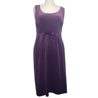 Photo of Whirlaway Frocks Vintage Purple Velour Midi Dress Plus 18WP Sleeveless 