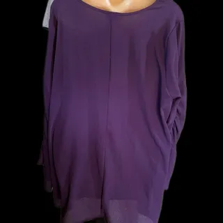 Photo of Torrid Purple Long Sleeve Ruched Blouse Plus Size 2 NWT