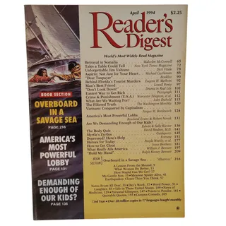 Photo of Reader's Digest April 1994 Back Issue - Overboard in a Savage Sea Magazine