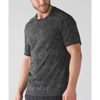 Photo of Lululemon Mens Metal Vent Breathe Camo Athletic T Shirt Size M Gray Running Gym