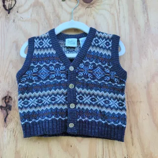 Photo of 2nd Step Fair Isle Nordic Vintage Kids 24Months Sweater Vest 