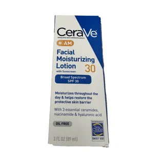 Photo of CeraVe AM Facial Moisturizing Lotion SPF30 Ceramides, and MVE Technology- 3oz