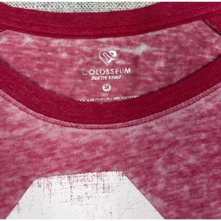Photo of Colosseum Oklahoma Sooners Shirt Womens Medium Crimson Burnout Raglan OU