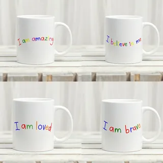 Photo of I Am Loved Inspirational Coffee Mug 11 oz Positive Affirmation Self Love Gift