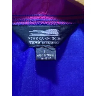 Photo of Sierra Sport Promega Vintage 80s 90s Packable Hooded Windbreaker Jacket Large