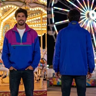 Photo of Sierra Sport Promega Vintage 80s 90s Packable Hooded Windbreaker Jacket Large