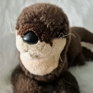 Photo of Vintage 2003 Wildlife Artist River Otter Plush Stuffed Animal Brown Y2K 16"