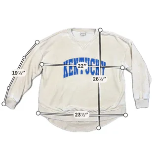 Photo of Chicka D Kentucky Wildcats Sweatshirt Womens Medium Cream Hi Low Crewneck