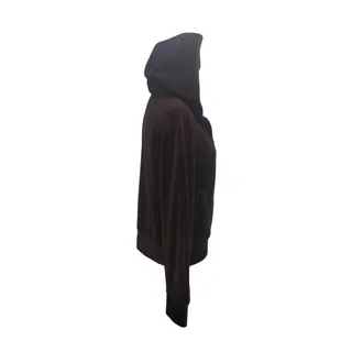 Photo of Jones New York Sport Velour Zip Hoodie Brown Medium Y2K 90s Vintage Sportswear