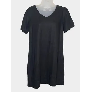 Photo of NICOLE MILLER ORIGINAL Black Linen Blend V-Neck Shift Dress Size Medium
