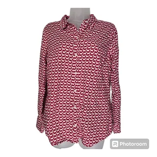Photo of Charter Club SZ 12 Shirt Yorkie Yorkshire Terrier Scottie Dog Red Long Sleeve
