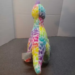 Photo of Build-A-Bear Rainbow Leopard Dinosaur Plush Stuffed Animal Colorful BABW Toy