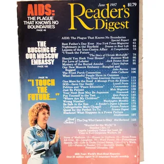 Photo of Reader's Digest June 1987 Vintage Magazine - Marc Chagall, AIDS Plague
