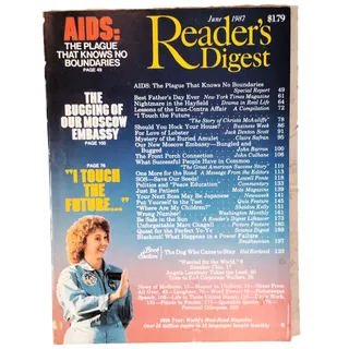 Photo of Reader's Digest June 1987 Vintage Magazine - Marc Chagall, AIDS Plague