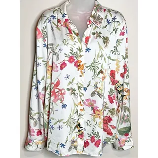 Photo of MAISON D’AMÉLIE PARIS Floral Button Down Blouse White Multicolor XL Office Chic
