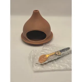 Photo of 4-in-1 Ceramic Incense Burner Holder Brown Ash Catcher Home Decor New